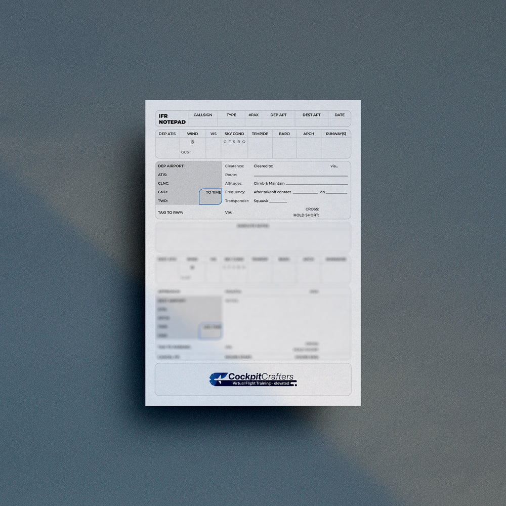 IFR/VFR Notepad (A5 / 25 Sheets)